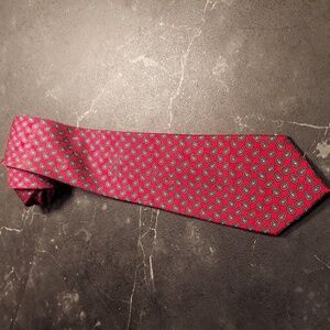 Excellent Used Vintage Ralph Lauren Italian Hand Made Red Paisley Tie